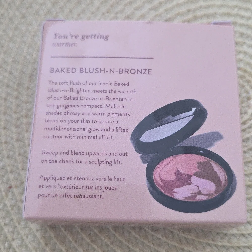 New Laura Geller Baked Blush-N-Bronze Rose Bronze Natural Finish NIB